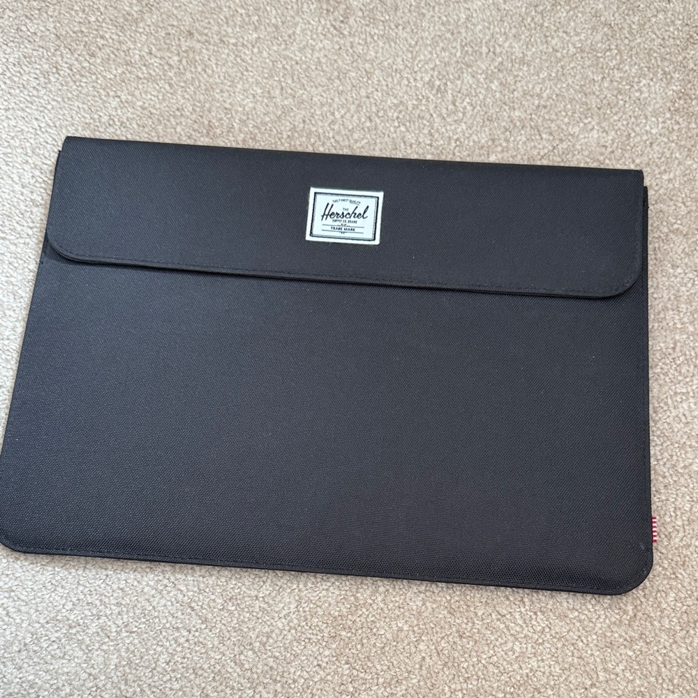 Herschel Supply Company 14” Black Laptop/Tablet Sleeve with Front Flap